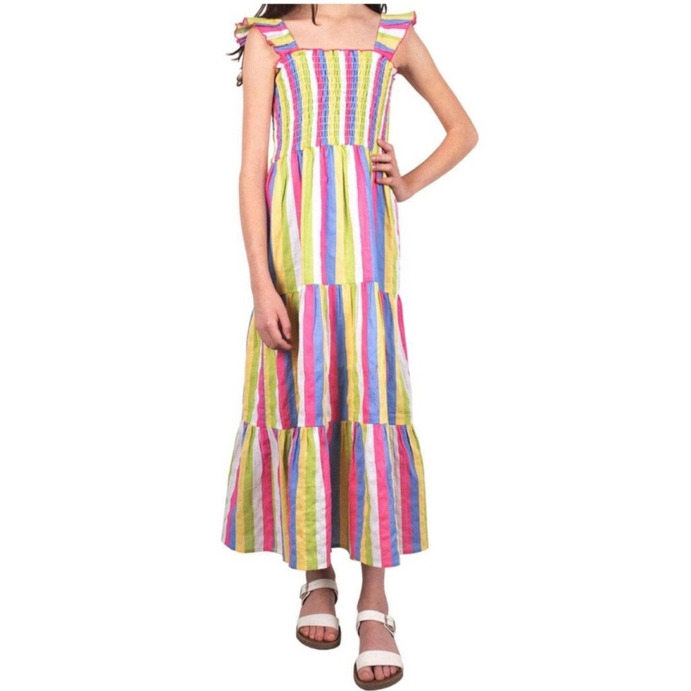 NWT girls Colorful Striped Maxi Dress size 6/6x